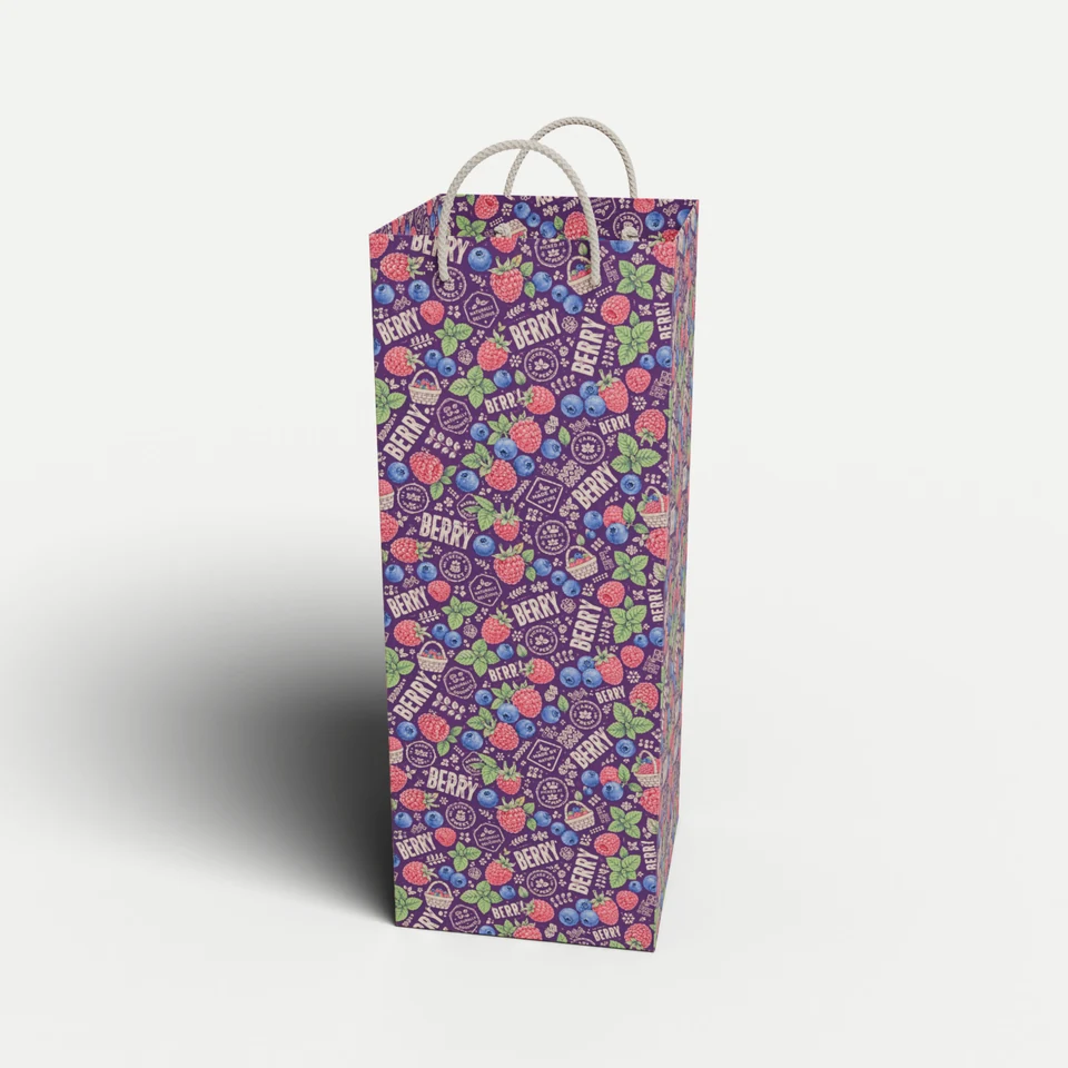 Kese Kağıdı — İki Parçalı Kare Tabanlı, Uzun · 3D kutu