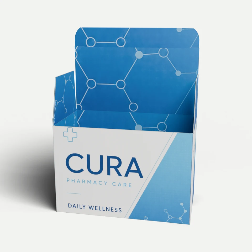 Pharmacy Box — Reverse Tuck End (Model 3) · 3D box