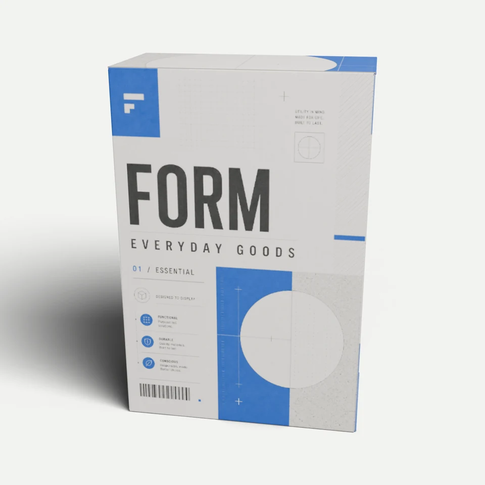 Retail Product Box — Winged Side-Tuck Top and Base · 3D box