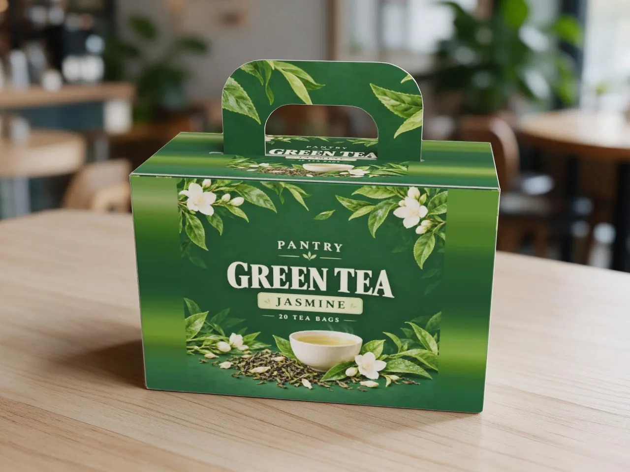 Handled Carry Box — Snap-Lock Base, Carry Handle · 3D FOLDED