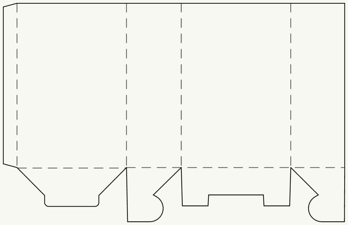 Bakery & Cake Box — Open Top, Snap-Lock Base 2D dieline