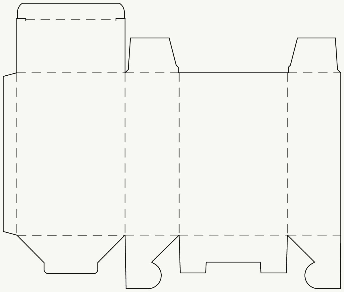 Retail Product Box — Tuck Top, Snap-Lock Base 2D dieline