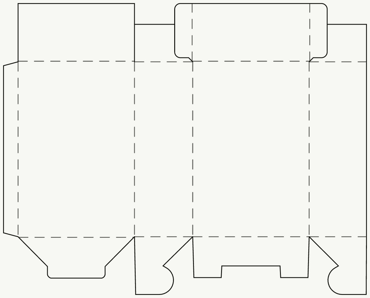 Retail Product Box — Winged Side-Tuck Top, Snap-Lock Base 2D dieline