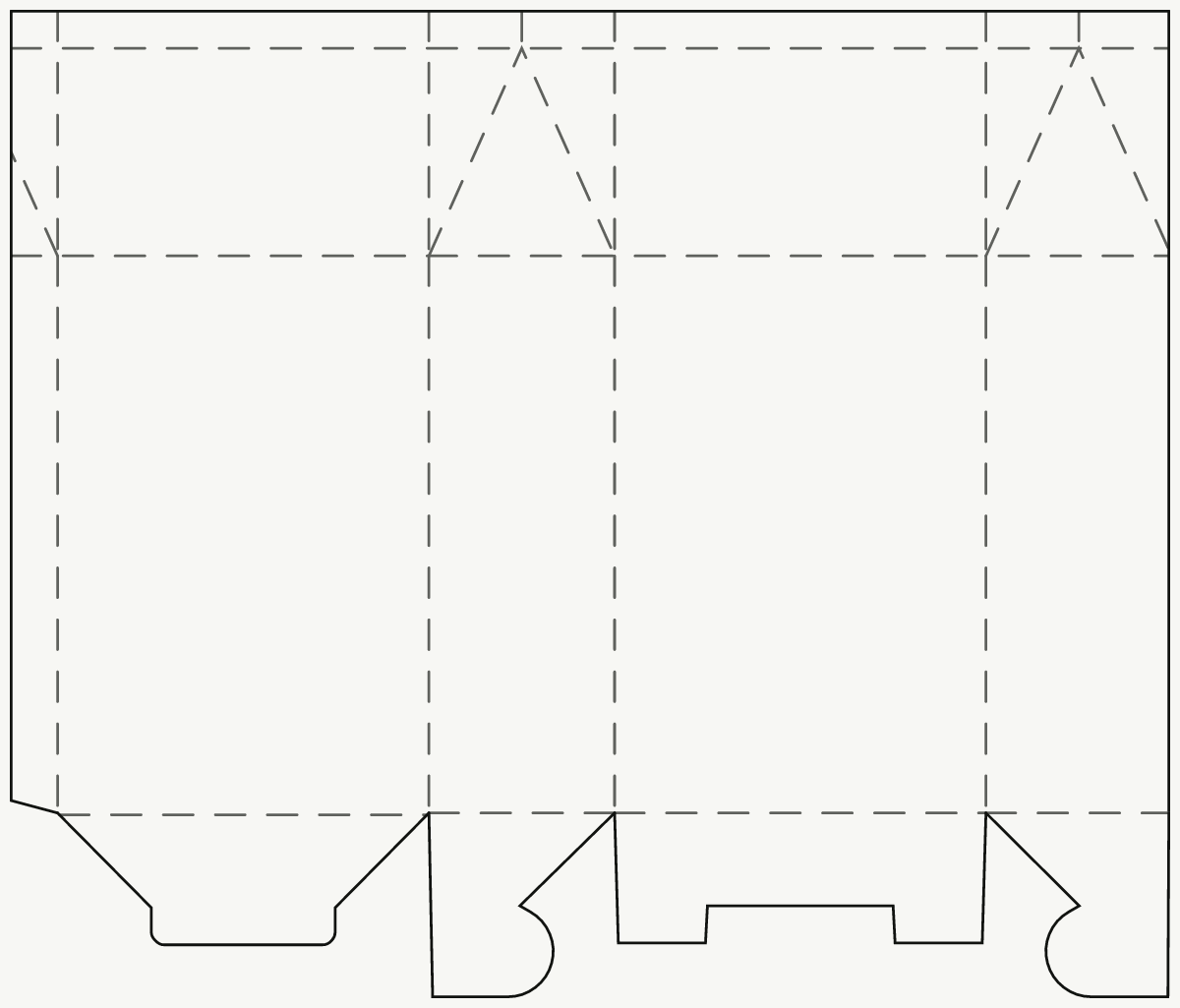 Retail Product Box — Sealed Top, Snap-Lock Base 2D dieline