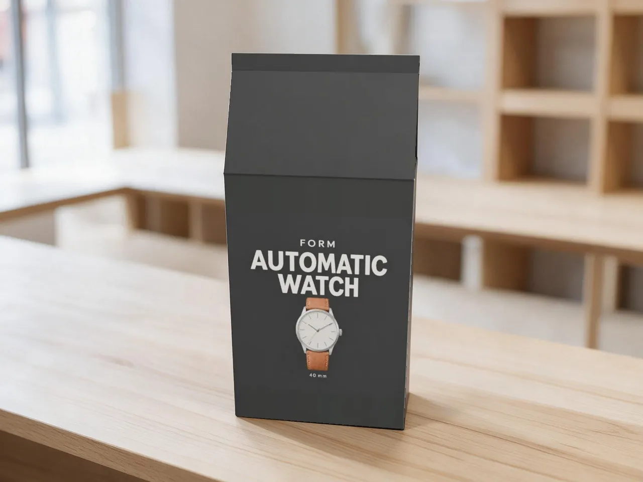 Étui produit pour la vente au détail — dessus collé, fond semi-automatique · PLIÉ EN 3D