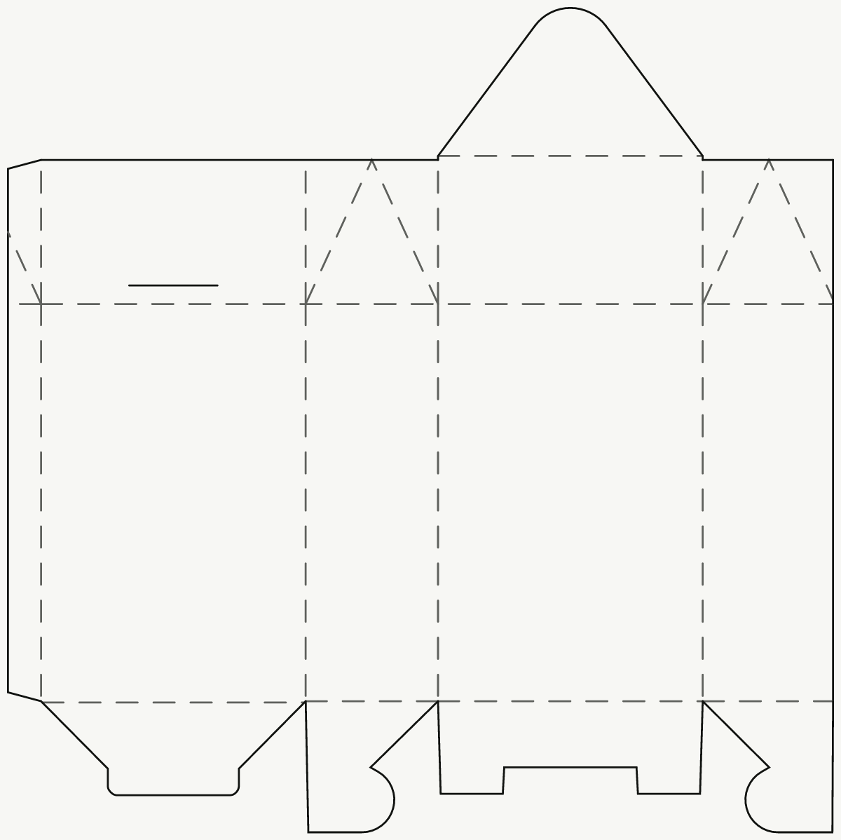 Retail Product Box — Gable Top (Model 2) 2D dieline