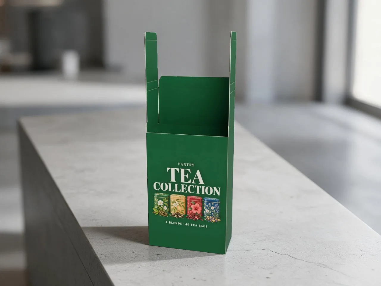 Retail Product Box — Hollow Dust Flap Tuck Top, Snap-Lock Base · 3D FOLDED