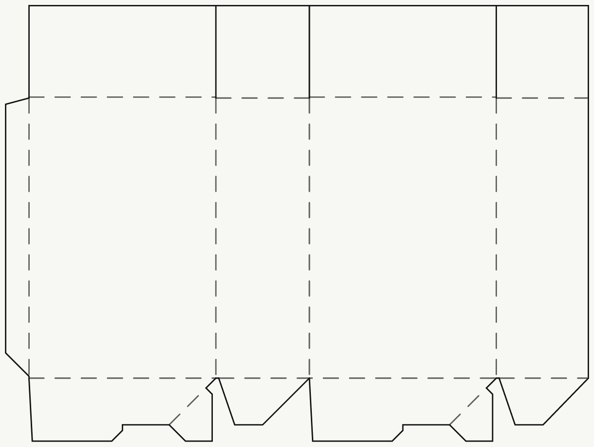 Retail Product Box — Full Overlap Top, Auto-Lock Base 2D dieline