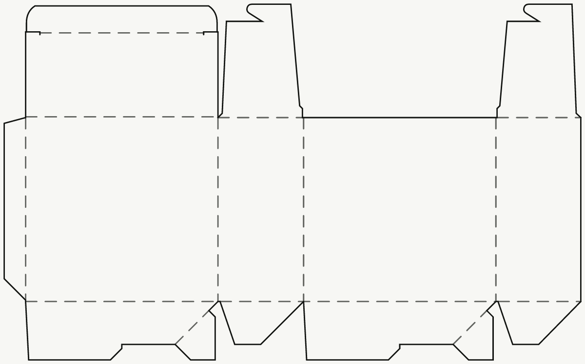Retail Product Box — Hook-Lock Tuck Top, Auto-Lock Base 2D dieline