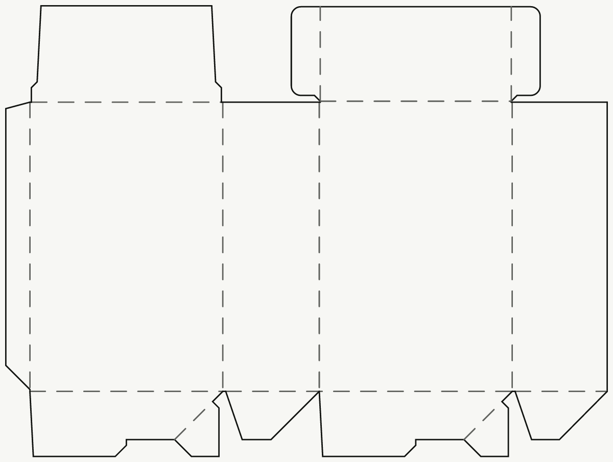 Retail Product Box — Side Tuck Top, Auto-Lock Base 2D dieline