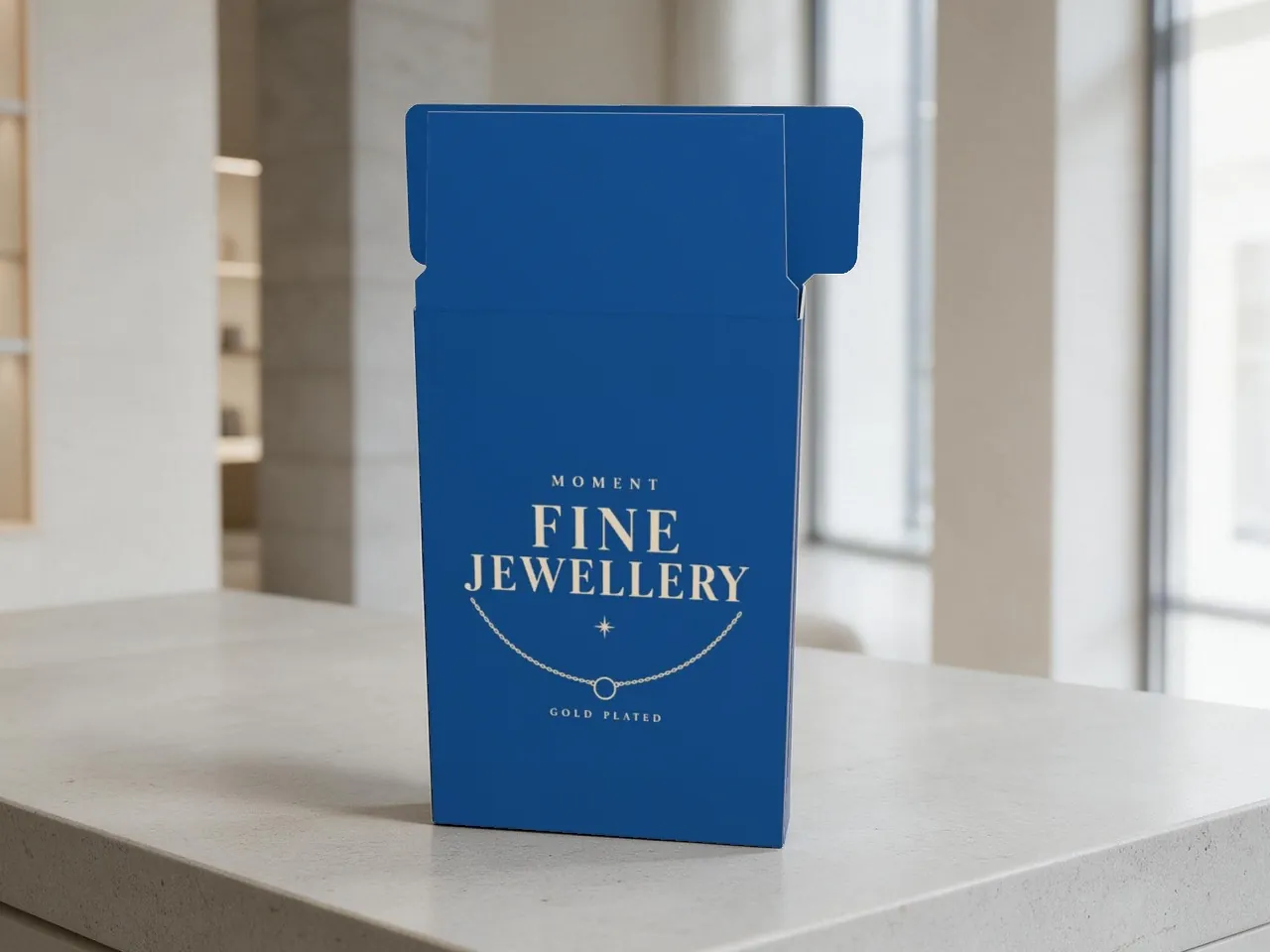 Retail Product Box — Side Tuck Top, Auto-Lock Base · 3D FOLDED