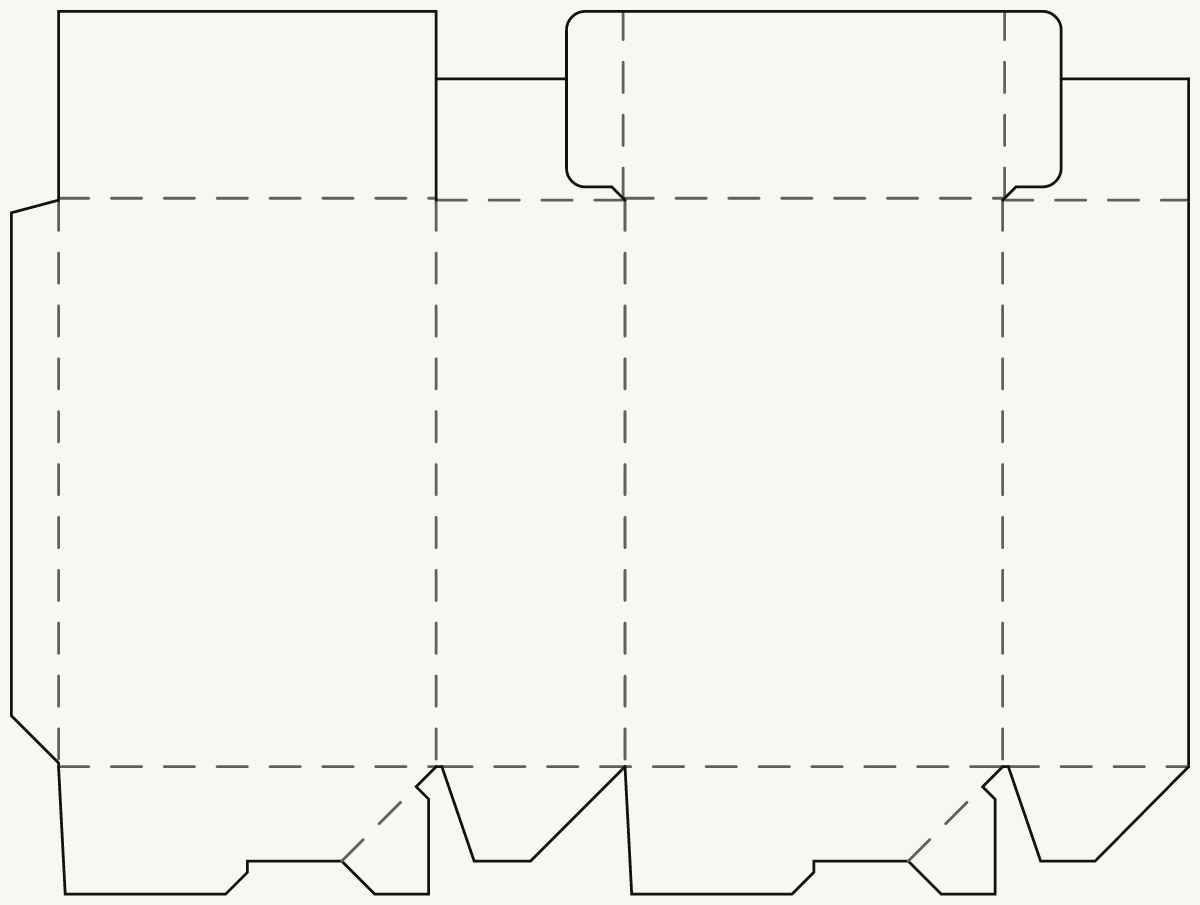 Retail Product Box — Winged Side-Tuck Top, Auto-Lock Base 2D dieline