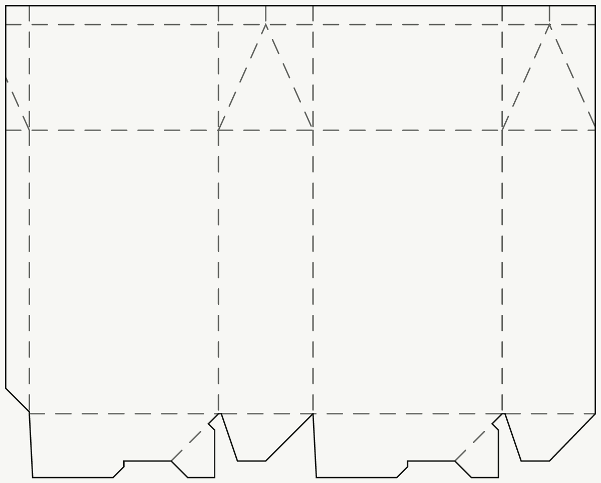 Retail Product Box — Sealed Top, Auto-Lock Base 2D dieline
