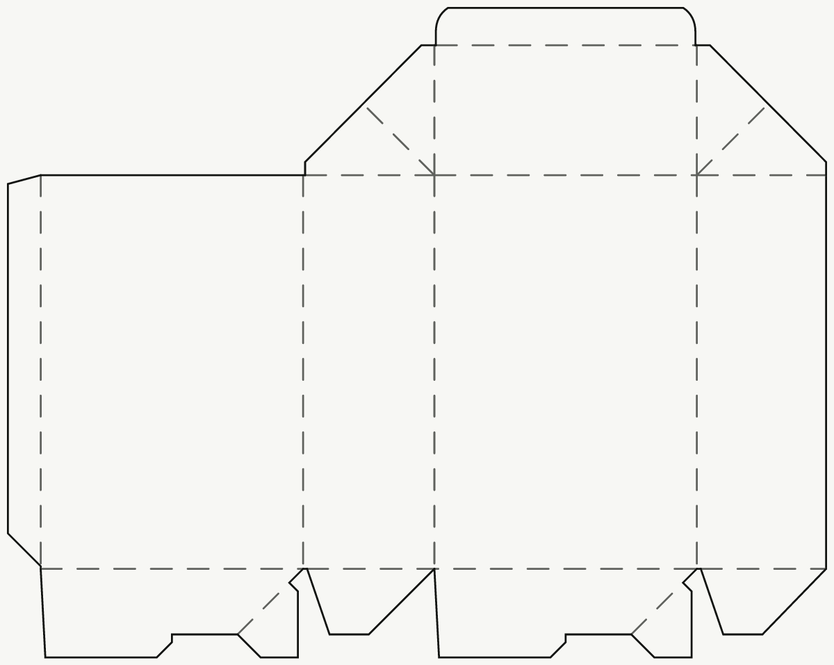 Retail Product Box — Webbed Dust Flap Tuck Top, Auto-Lock Base 2D dieline