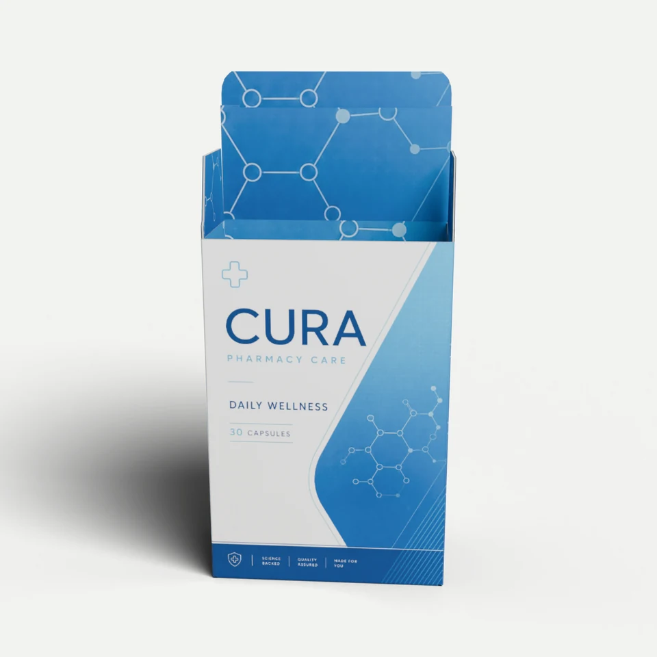 Retail Product Box — Tuck Top, Auto-Bottom Base · 3D box
