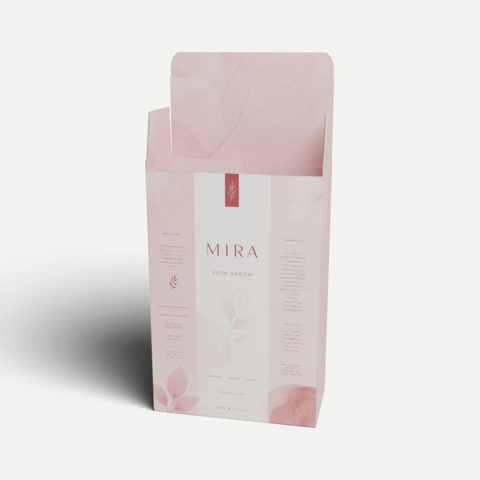 Retail Product Box — Tuck Top, Auto-Bottom Base (Model 2) · 3D box