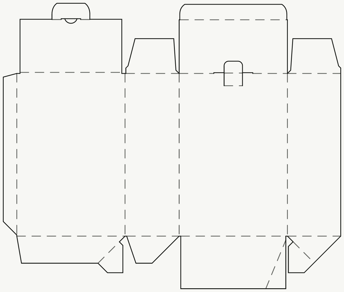 Retail Product Box — Tab-Locking Tuck Top, Auto-Bottom Base (Model 2) 2D dieline