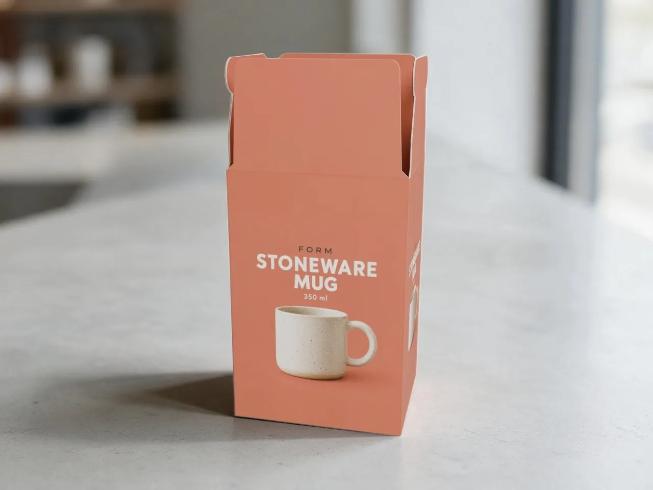 Étui produit pour la vente au détail — fermeture supérieure à griffes, fond automatique · PLIÉ EN 3D