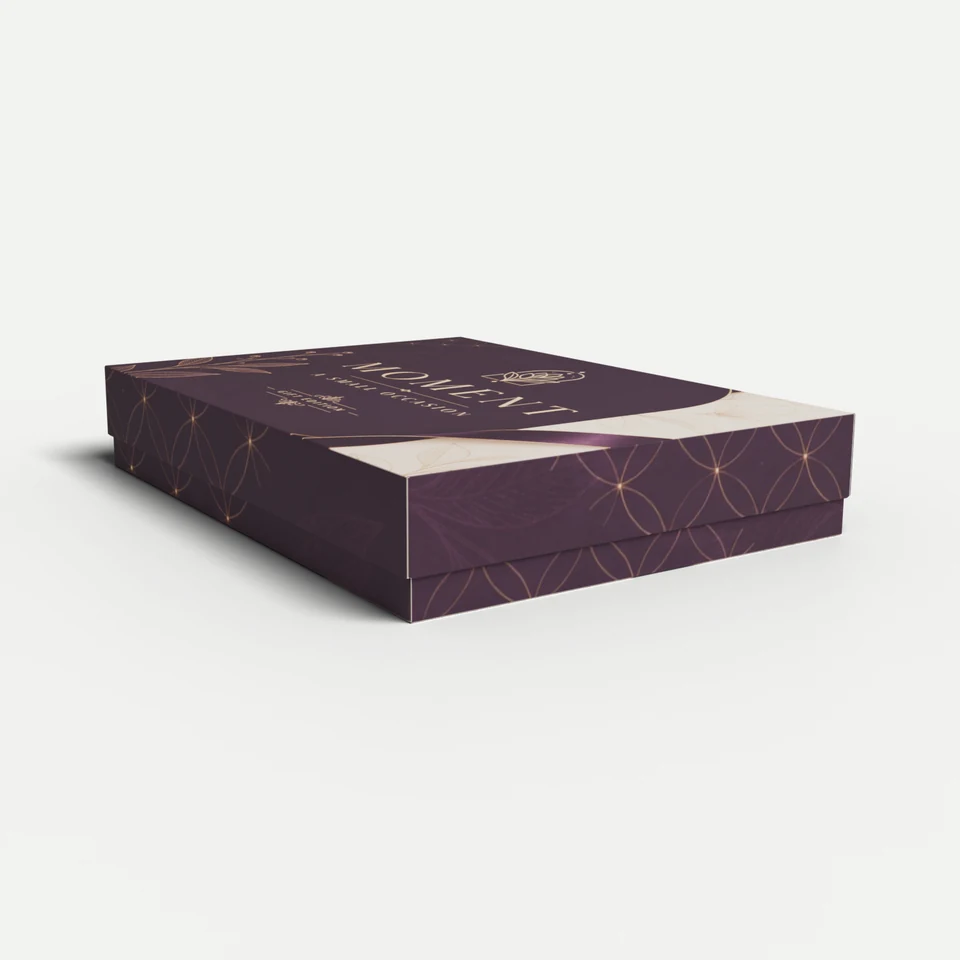 Gift Box — Hollow Wall, Tray and Lid Set · 3D box