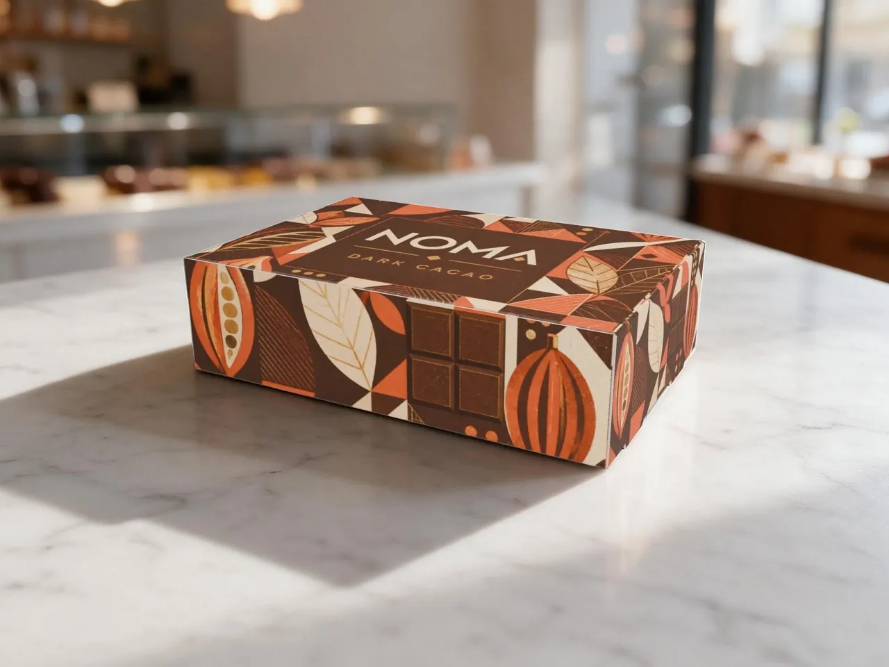 علبة شوكولاتة وحلويات — بجدارين مزدوجين وأقفال مخلبية وغطاء بسيط ذي إغلاق داخلي · علبة ثلاثية الأبعاد