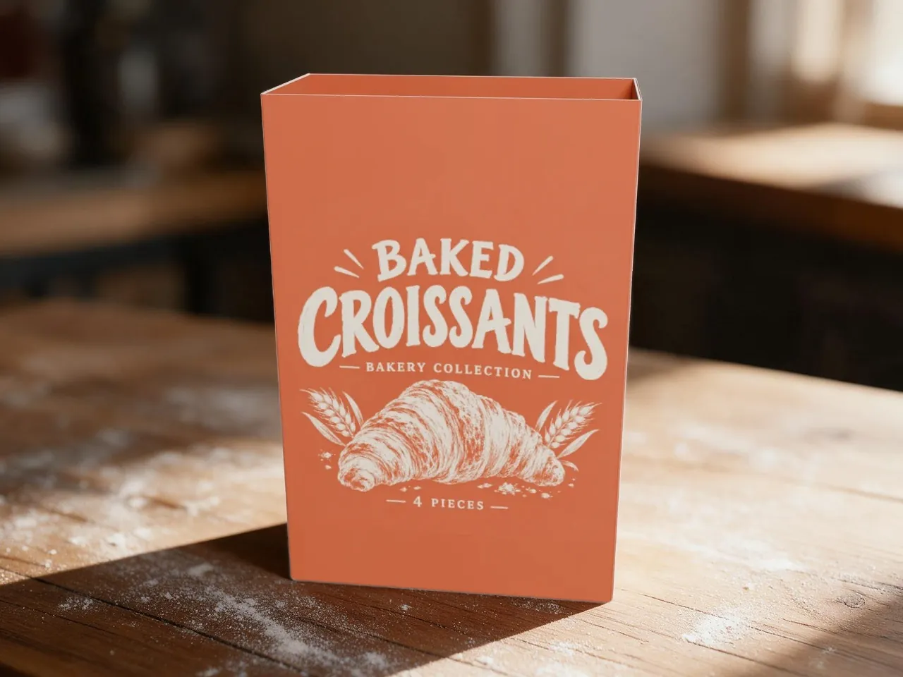 Bakery & Cake Box — Open Top, Snap-Lock Base · 3D box