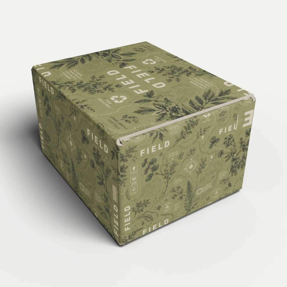 Shipping Carton — Regular Slotted (RSC), Two-Piece · 3D box