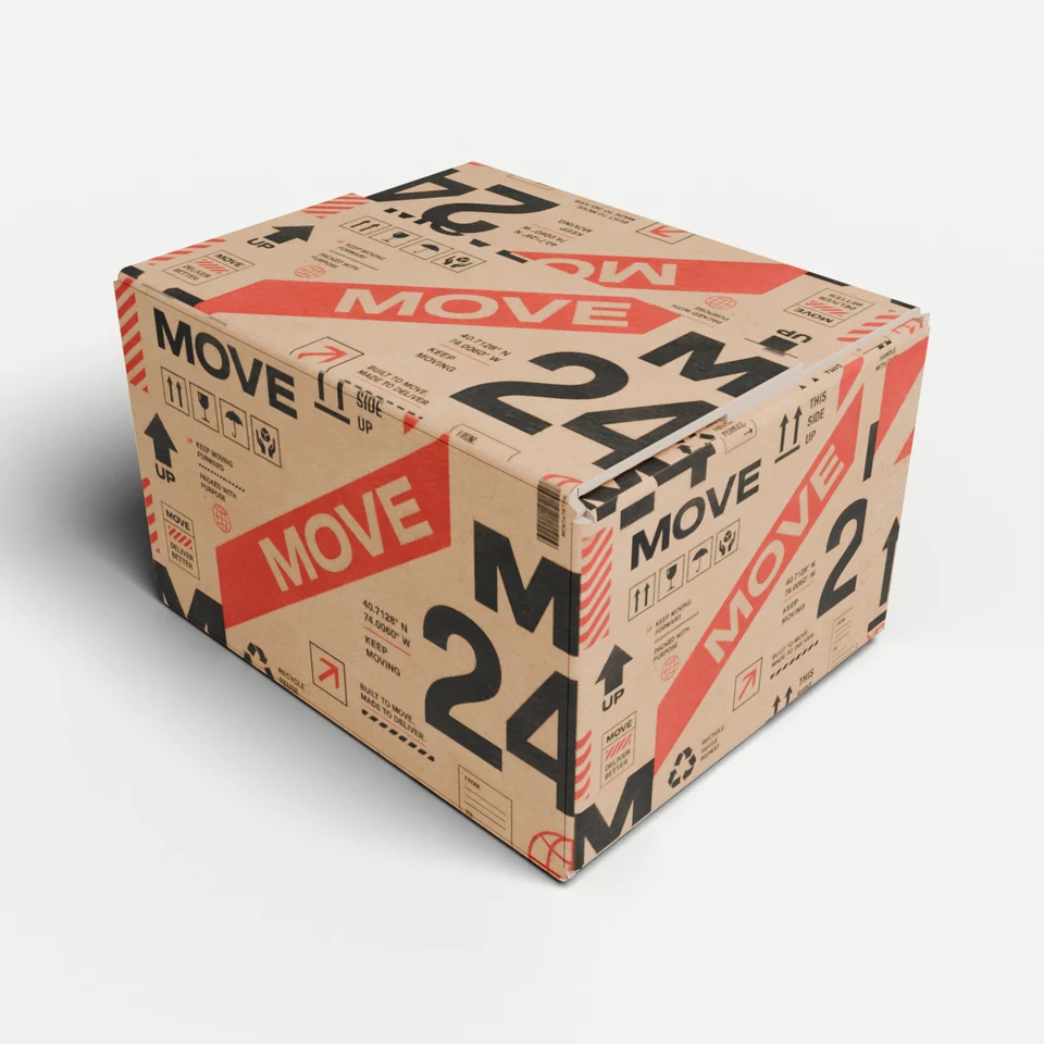 Shipping Carton — Overlap Slotted (OSC), Two-Piece · 3D box