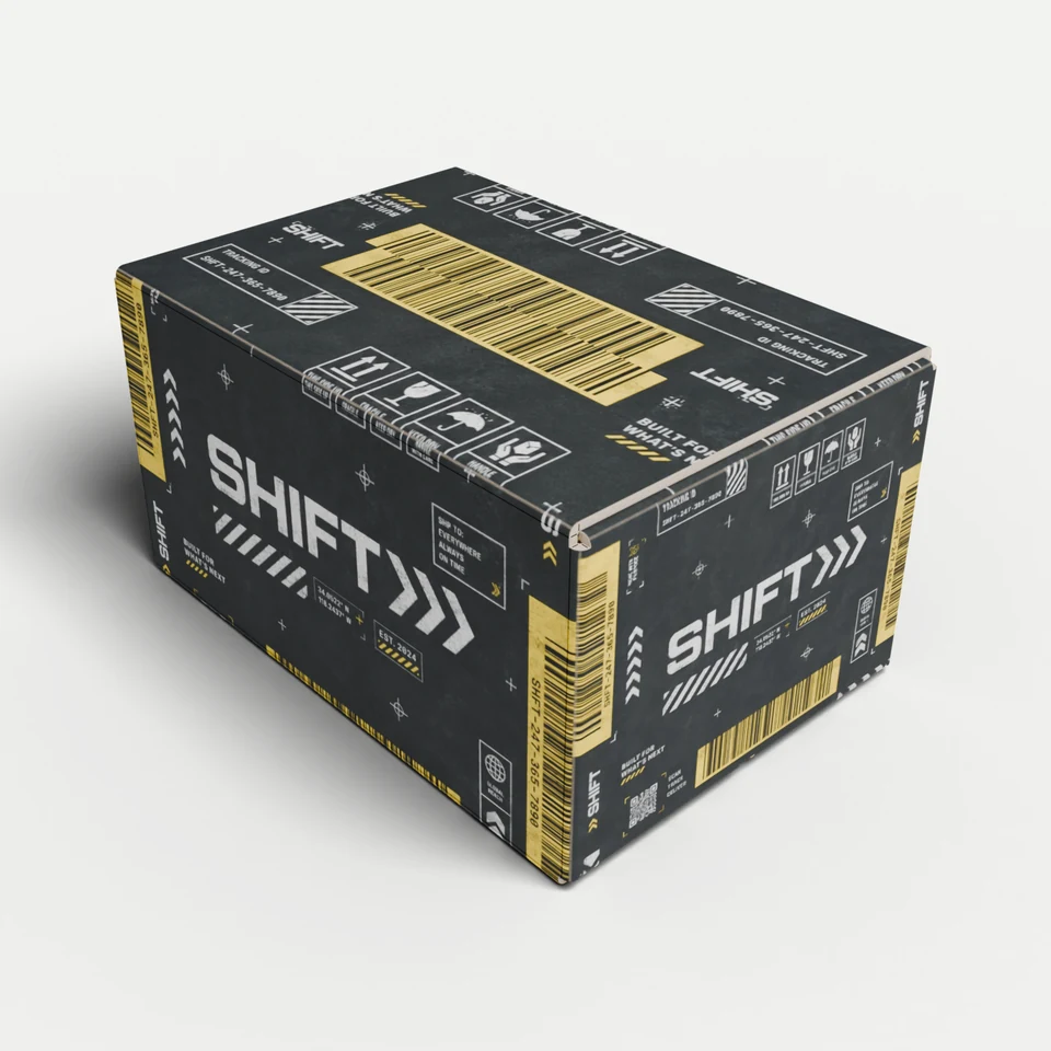 Bottle & Jar Shipping Box — Six-Cell Regular Slotted · 3D box