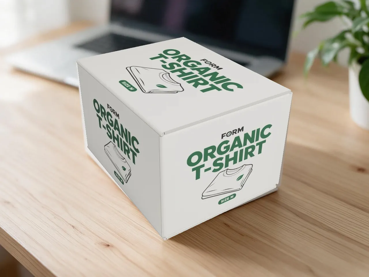 E-Commerce-Versandverpackung — gleichseitige Einstecklaschen · 3D GEFALTET