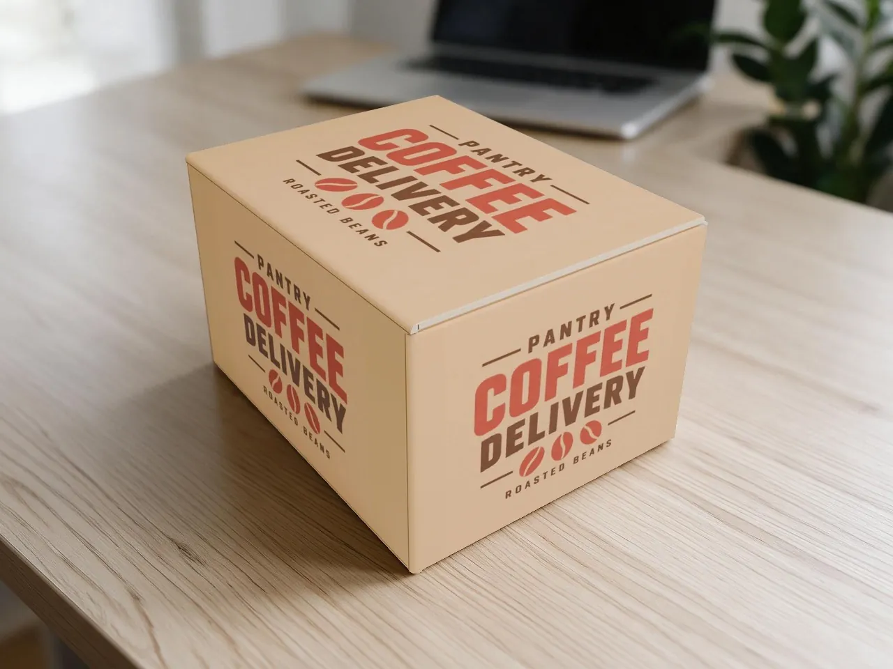 E-Commerce-Versandverpackung — Einsteckdeckel, Steckboden · 3D GEFALTET