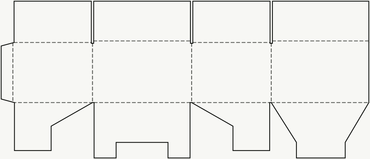 E-Commerce-Versandverpackung · 2D-Stanzkontur