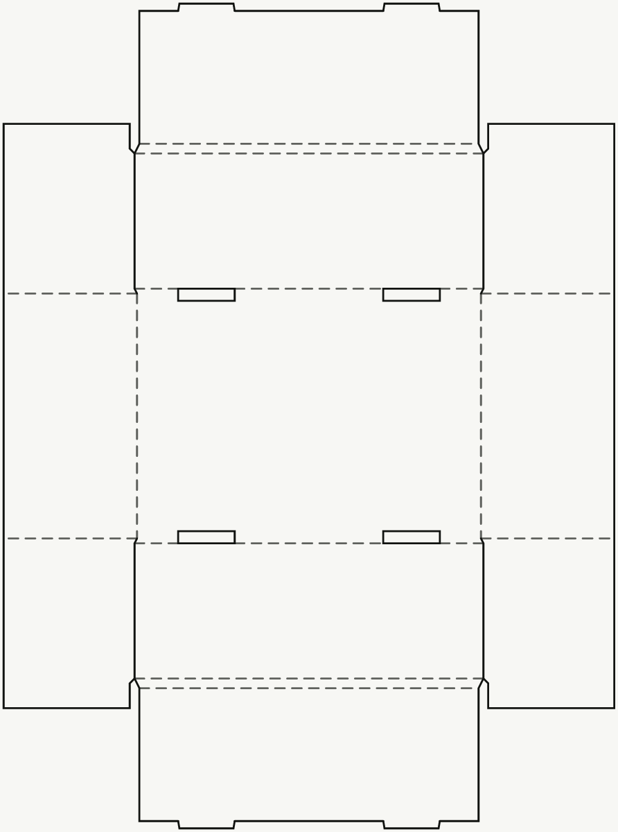 Shipping Carton — Self-Locking Telescope Tray and Cover · 2D dieline