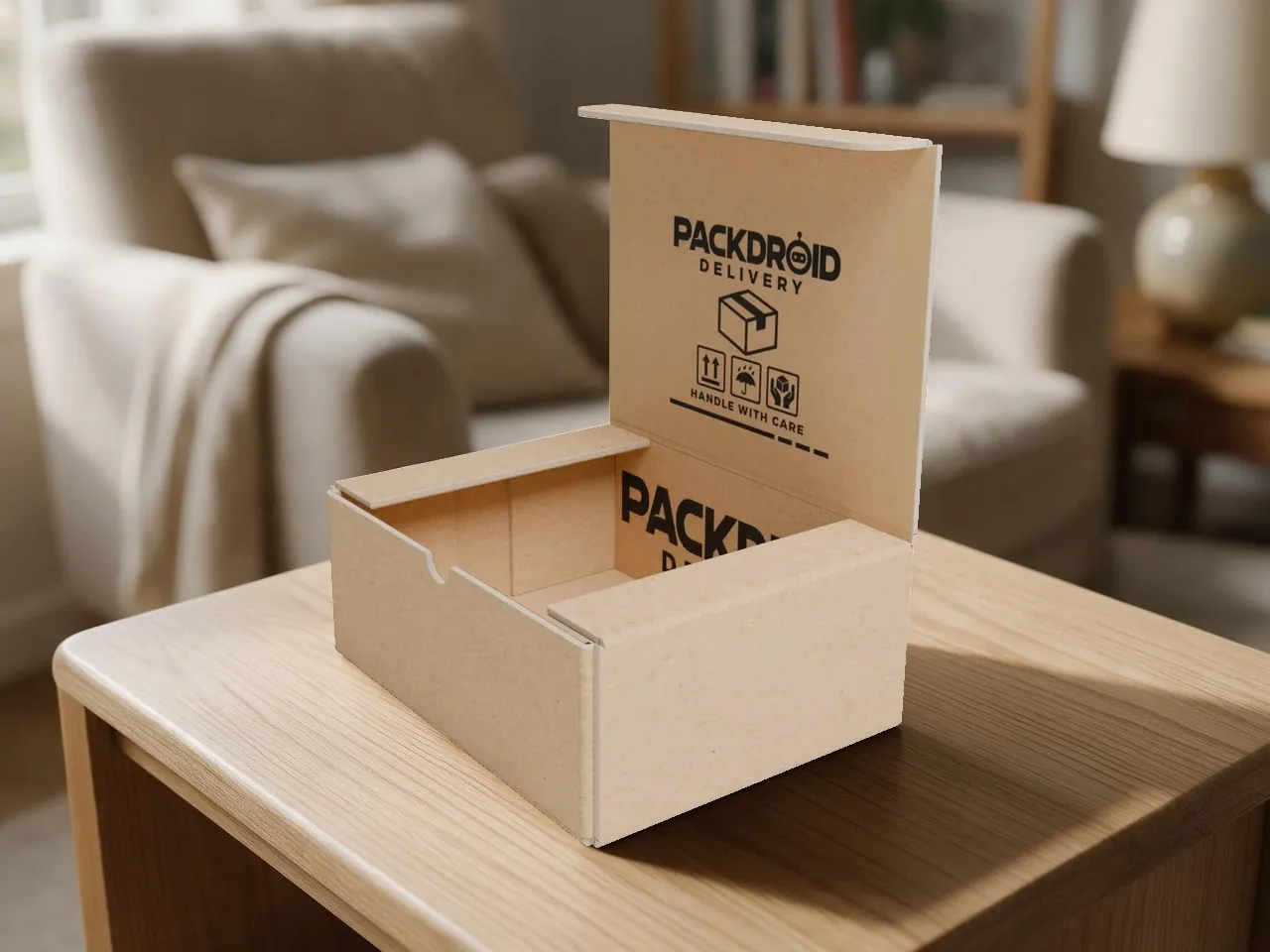 Kitap Kargo Kutusu — Tek Parça Sarma · 3D KATLANMIŞ