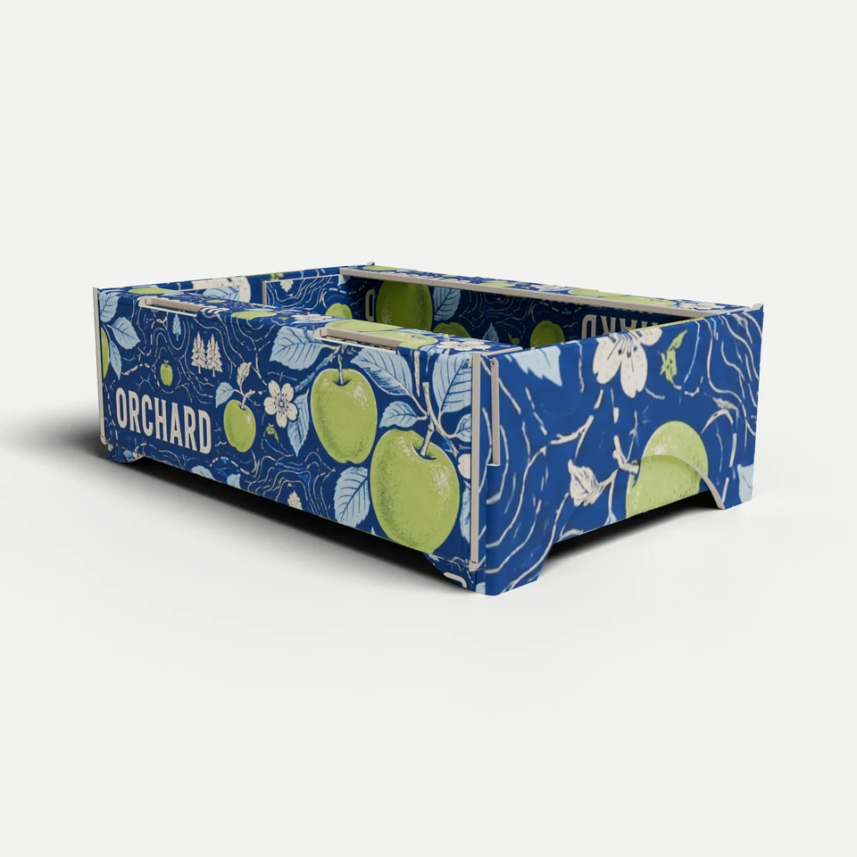 Produce & Greengrocer Tray — Adjustable Borders · 3D box