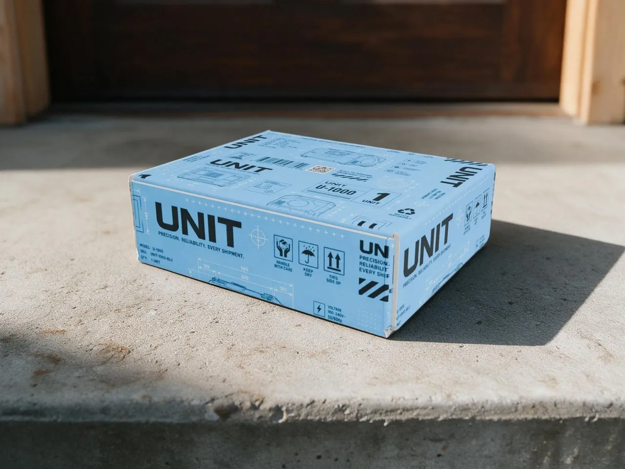 E-Commerce Mailer Box — Tray with Hinged Tuck Lid · 3D box