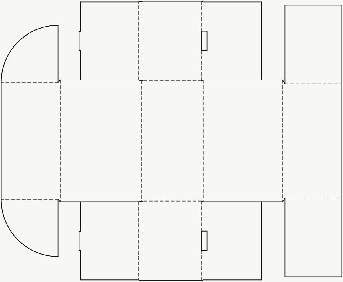 E-Commerce-Versandverpackung — selbstschließend, Klappdeckel mit Einstecklasche 2D-Stanzkontur