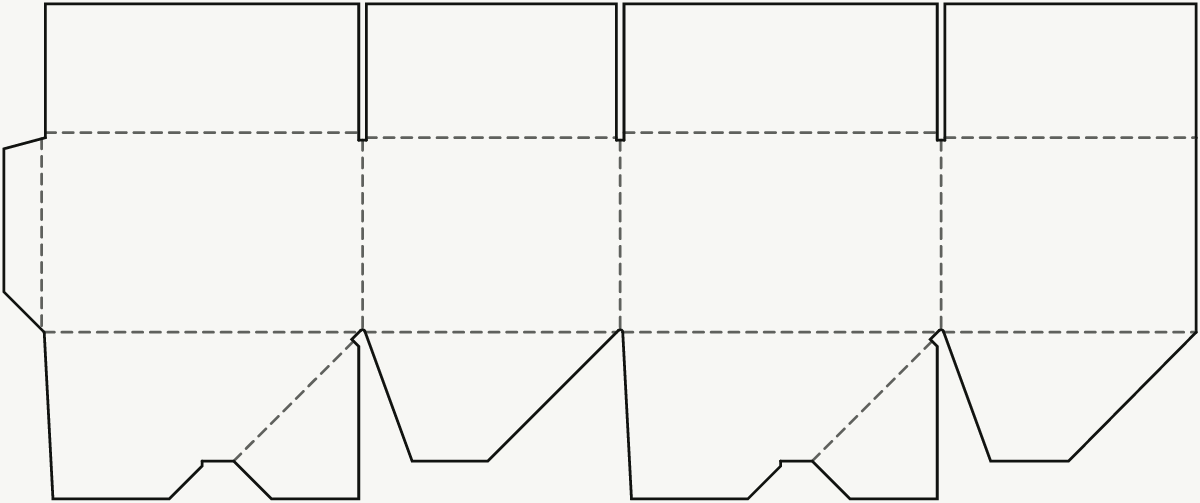 Shipping Carton — Slotted, Crash-Lock Base · 2D dieline