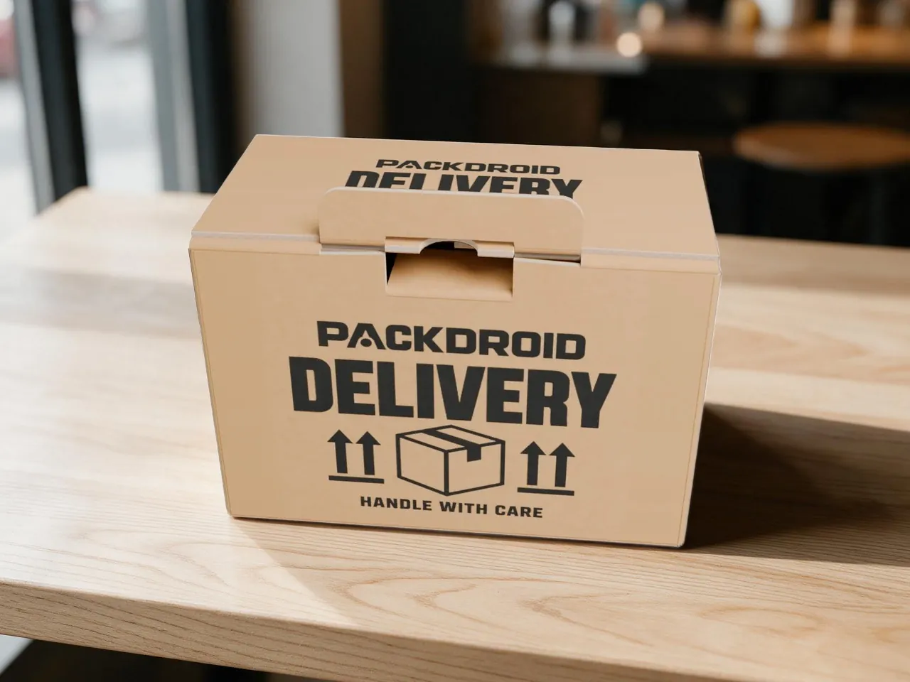 Handled Carry Box — Crash-Lock Base, Carry Handle · 3D box