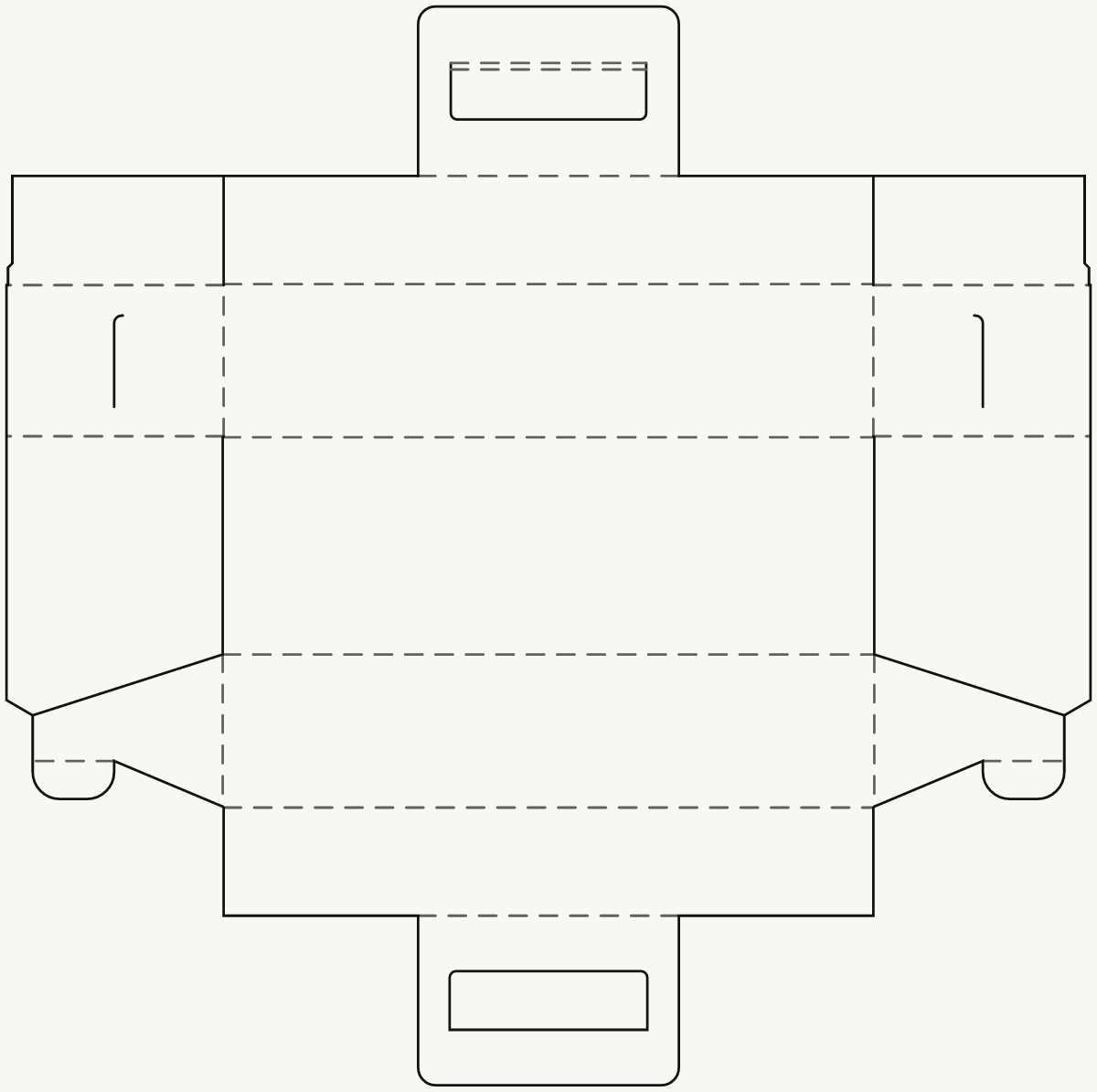 علبة مخبوزات وكيك — مقبض حمل بغطاء مزدوج داي كت 2D
